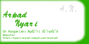 arpad nyari business card